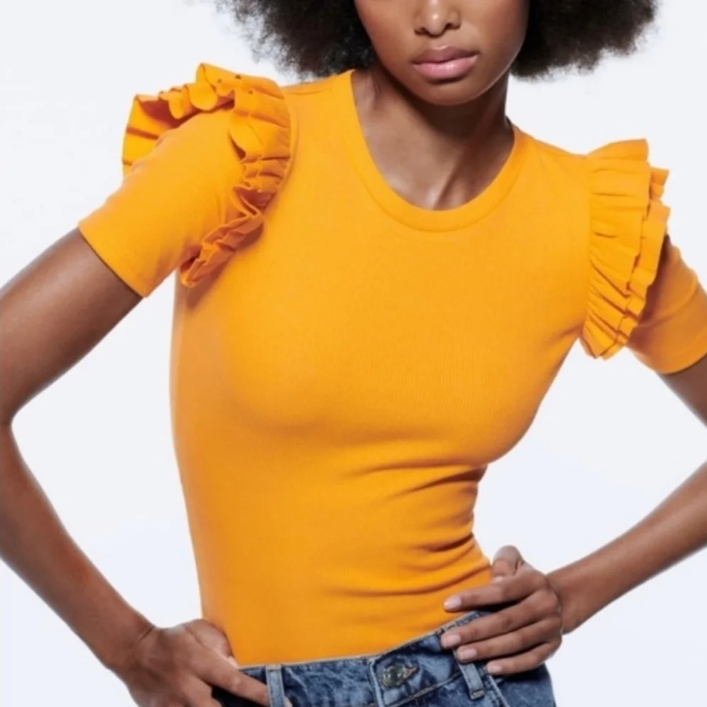 Zara Ribbed Bodysuit Sz L - Picture 7 of 7